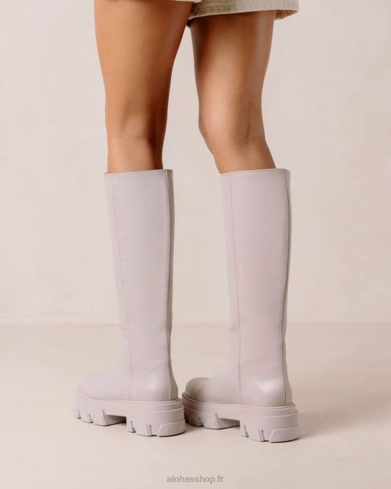 femmes mauve P64N103 Alohas katiuska - bottes en cuir violet