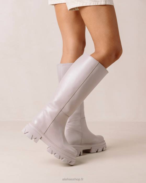 femmes mauve P64N103 Alohas katiuska - bottes en cuir violet