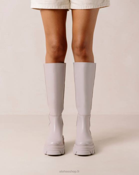 femmes mauve P64N103 Alohas katiuska - bottes en cuir violet