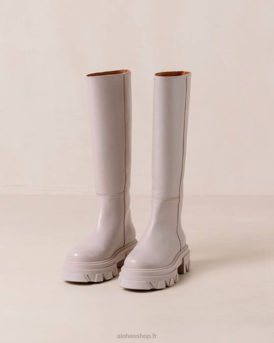 femmes mauve P64N103 Alohas katiuska - bottes en cuir violet