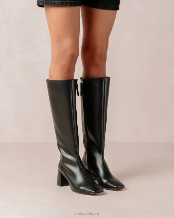 femmes noir P64N111 Alohas craie - bottes en cuir végétalien noir