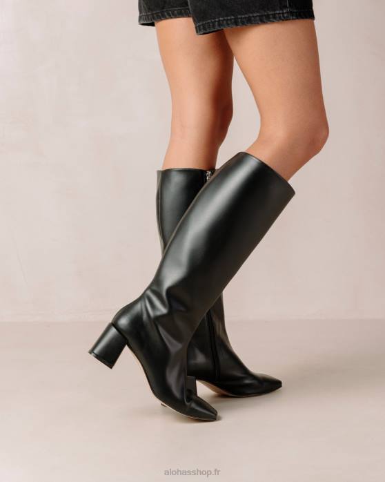 femmes noir P64N111 Alohas craie - bottes en cuir végétalien noir