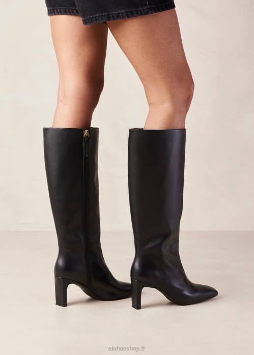 femmes noir P64N274 Alohas isobel - bottes en cuir noir
