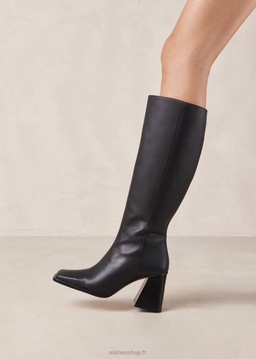 femmes noir P64N477 Alohas north - bottes en cuir noir
