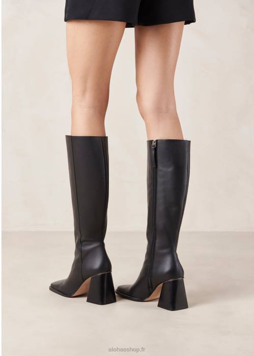 femmes noir P64N477 Alohas north - bottes en cuir noir