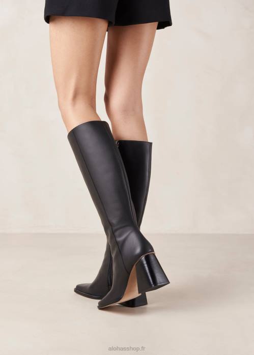 femmes noir P64N477 Alohas north - bottes en cuir noir