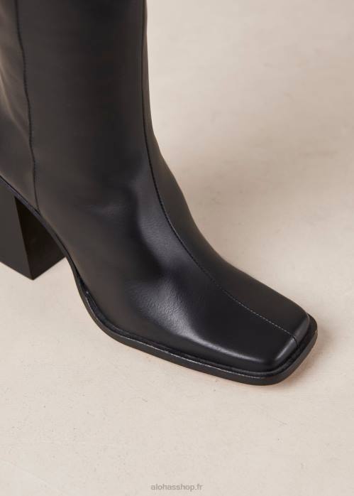 femmes noir P64N477 Alohas north - bottes en cuir noir