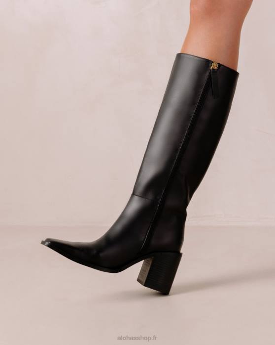femmes noir P64N557 Alohas berta - bottes en cuir noir