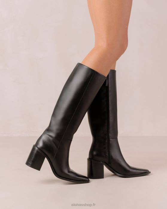 femmes noir P64N557 Alohas berta - bottes en cuir noir