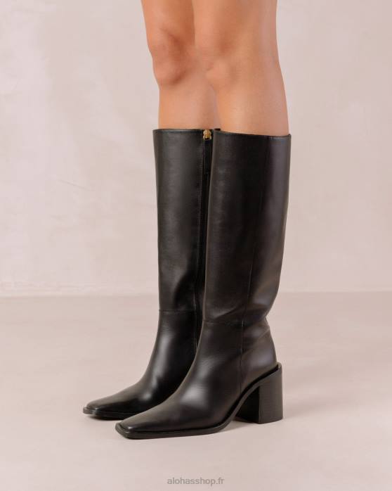 femmes noir P64N557 Alohas berta - bottes en cuir noir