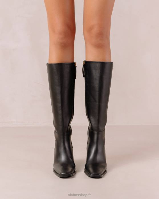 femmes noir P64N557 Alohas berta - bottes en cuir noir