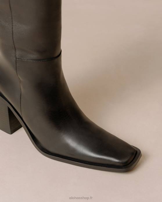 femmes noir P64N557 Alohas berta - bottes en cuir noir