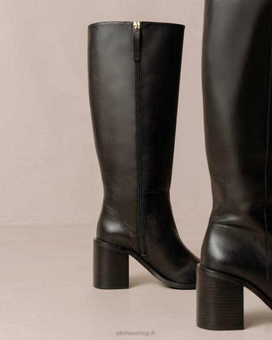 femmes noir P64N557 Alohas berta - bottes en cuir noir