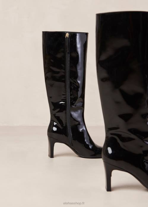 femmes noir onix P64N273 Alohas isobel onix - bottes en cuir verni noir