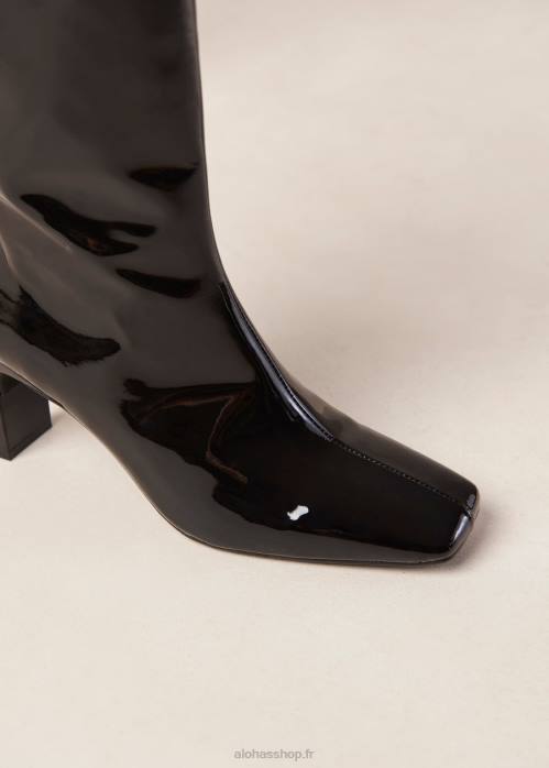 femmes noir onix P64N273 Alohas isobel onix - bottes en cuir verni noir