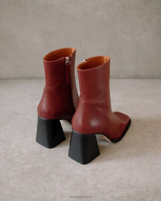 femmesP64N202 Alohas sud - bottes en cuir rouge