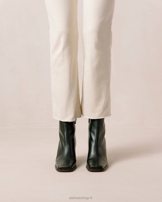 femmes Vert Jade P64N198 Alohas sud - bottes en cuir vert foncé
