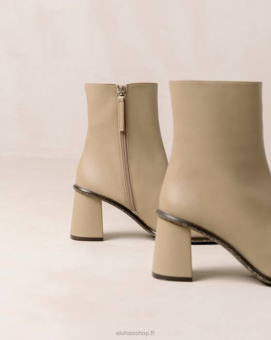 femmes beige sable chaud P64N454 Alohas cactus de l'ouest - bottes en cuir végétalien beige