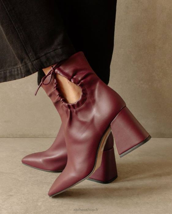 femmes betterave P64N318 Alohas pigment - bottes en cuir vegan violet