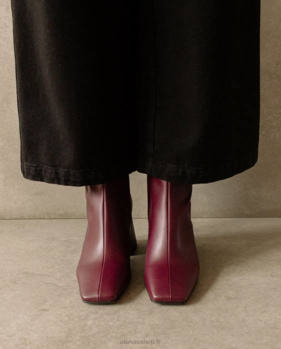 femmes betterave P64N318 Alohas pigment - bottes en cuir vegan violet