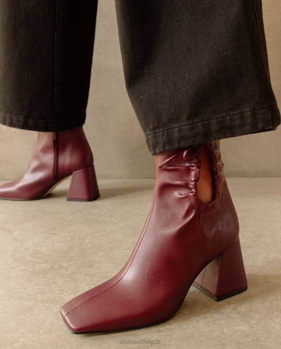 femmes betterave P64N318 Alohas pigment - bottes en cuir vegan violet