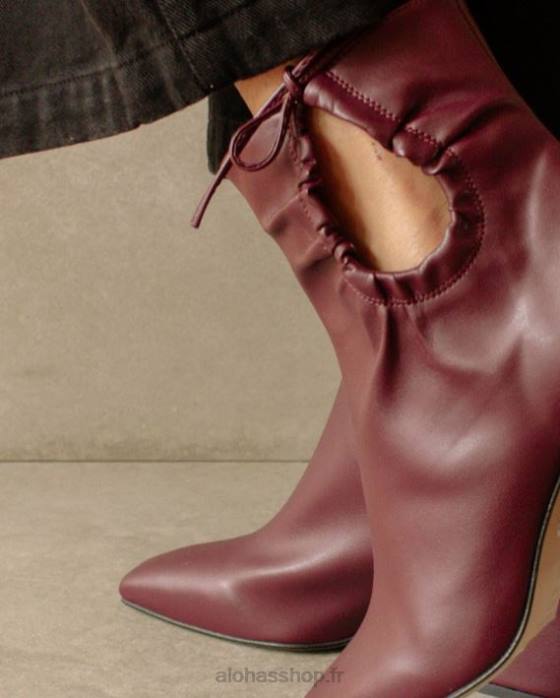 femmes betterave P64N318 Alohas pigment - bottes en cuir vegan violet