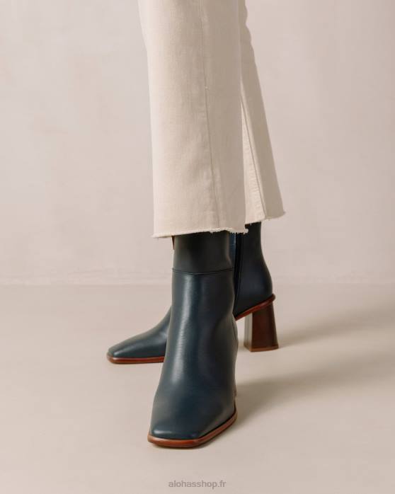 femmes bleu lazuli P64N230 Alohas west vintage - bottes en cuir bleu