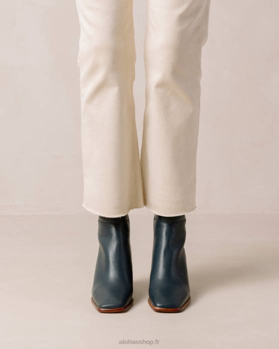 femmes bleu lazuli P64N230 Alohas west vintage - bottes en cuir bleu