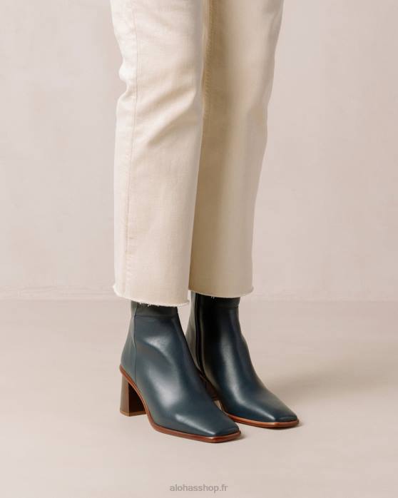 femmes bleu lazuli P64N230 Alohas west vintage - bottes en cuir bleu