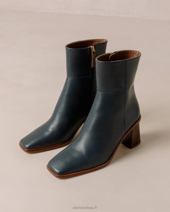 femmes bleu lazuli P64N230 Alohas west vintage - bottes en cuir bleu