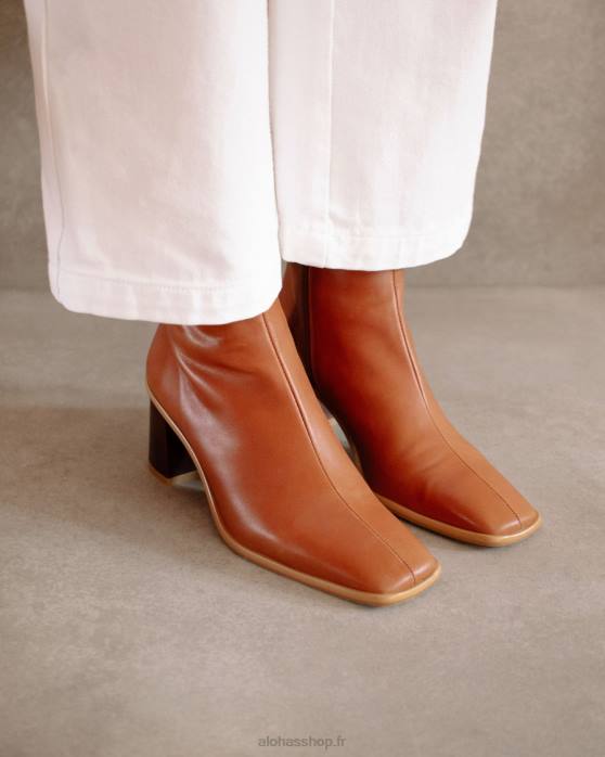 femmes bronzer P64N342 Alohas west cape vintage - bottines en cuir marron