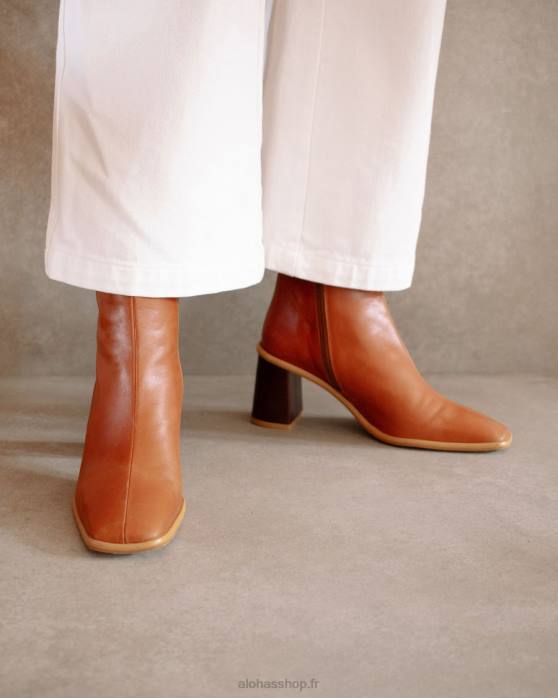 femmes bronzer P64N342 Alohas west cape vintage - bottines en cuir marron