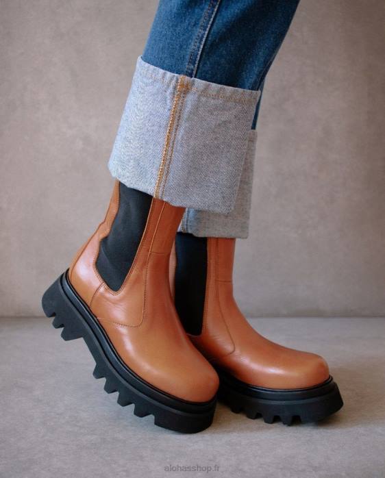 femmes bronzer P64N355 Alohas all rounder - bottes en cuir marron