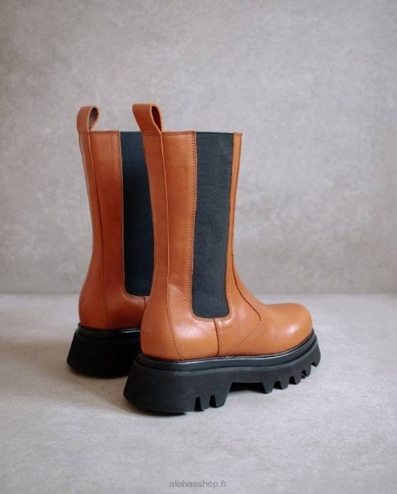 femmes bronzer P64N355 Alohas all rounder - bottes en cuir marron
