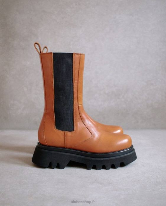 femmes bronzer P64N355 Alohas all rounder - bottes en cuir marron