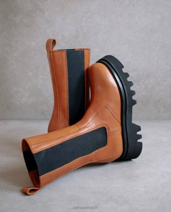 femmes bronzer P64N355 Alohas all rounder - bottes en cuir marron