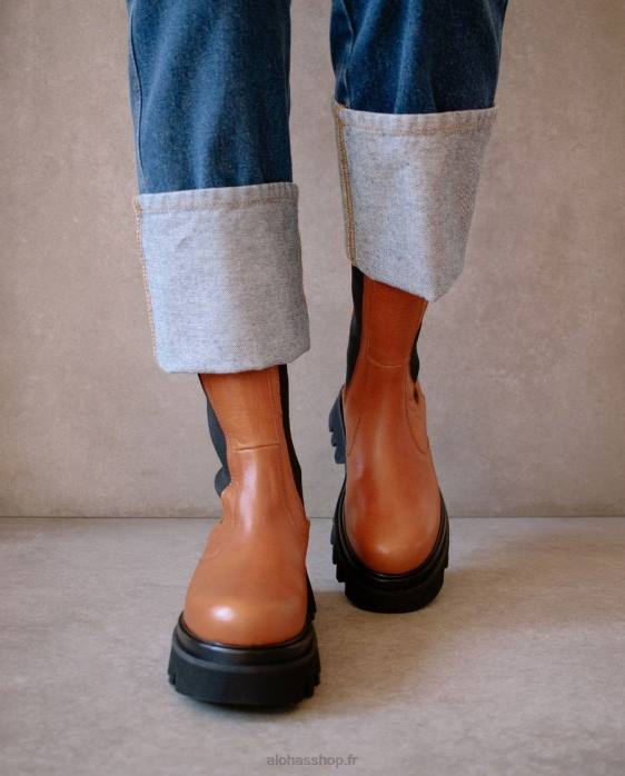 femmes bronzer P64N355 Alohas all rounder - bottes en cuir marron