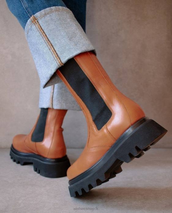 femmes bronzer P64N355 Alohas all rounder - bottes en cuir marron