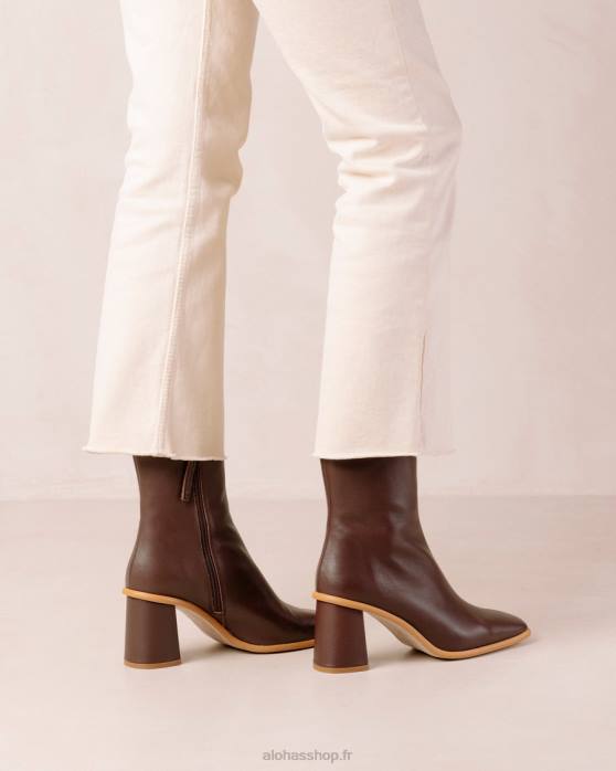 femmes brun café P64N462 Alohas cape ouest - bottes en cuir marron