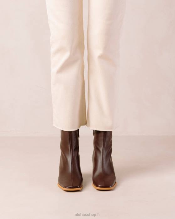 femmes brun café P64N462 Alohas cape ouest - bottes en cuir marron