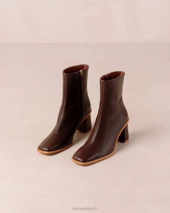 femmes brun café P64N462 Alohas cape ouest - bottes en cuir marron