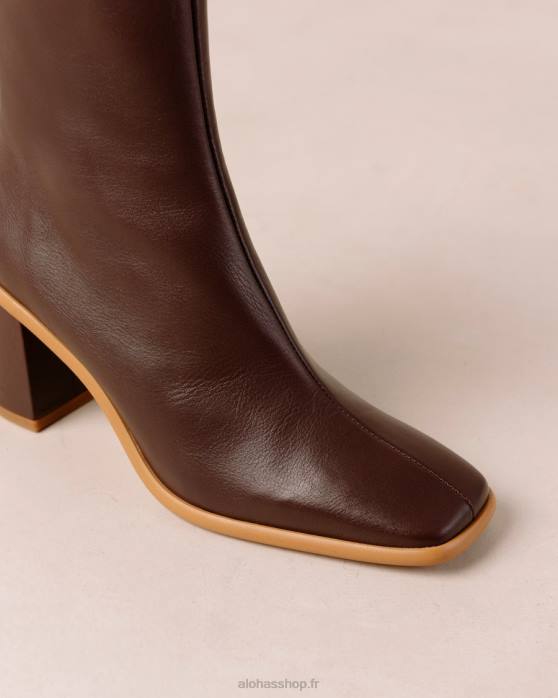 femmes brun café P64N462 Alohas cape ouest - bottes en cuir marron