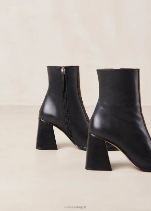femmes brun noir indo P64N146 Alohas south python - bottes en cuir imprimé serpent