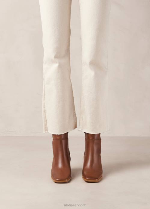 femmes chameau P64N346 Alohas west - bottes en cuir marron
