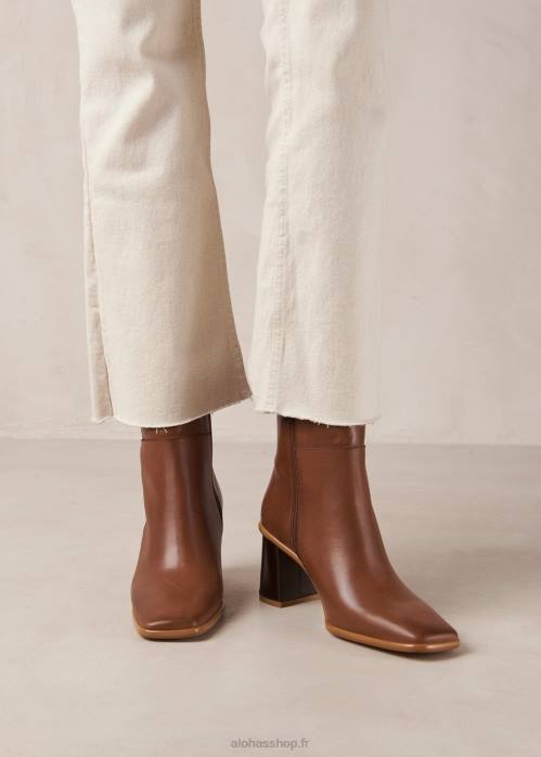 femmes chameau P64N346 Alohas west - bottes en cuir marron
