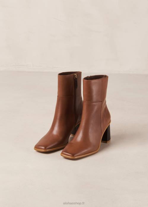 femmes chameau P64N346 Alohas west - bottes en cuir marron