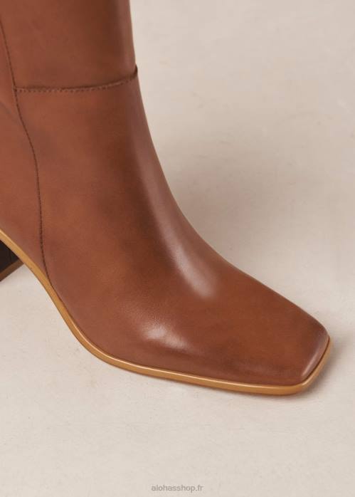 femmes chameau P64N346 Alohas west - bottes en cuir marron