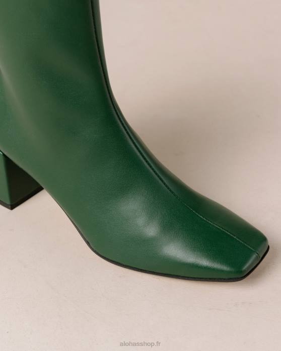 femmes concombre vert P64N135 Alohas aquarelle - bottes en cuir vegan vert