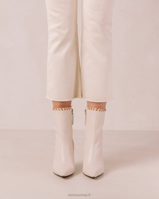 femmes crème P64N537 Alohas leo - bottes en cuir blanc