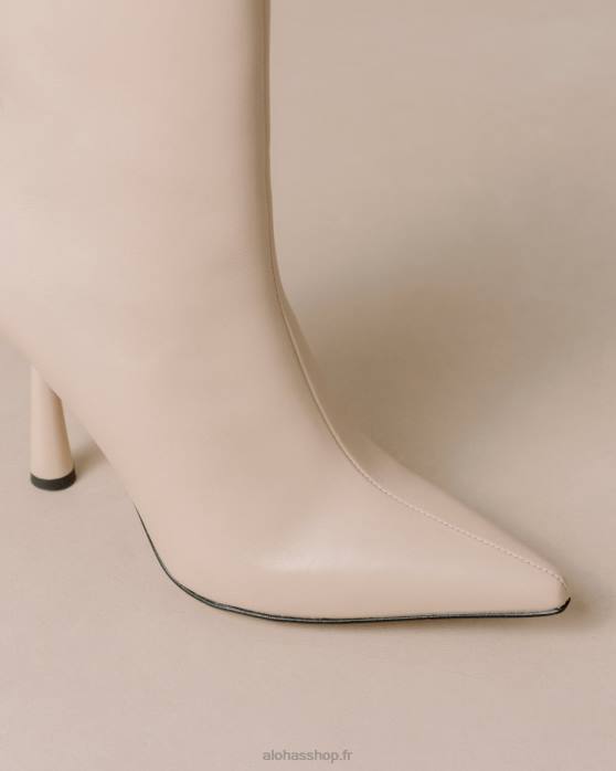 femmes crème P64N537 Alohas leo - bottes en cuir blanc